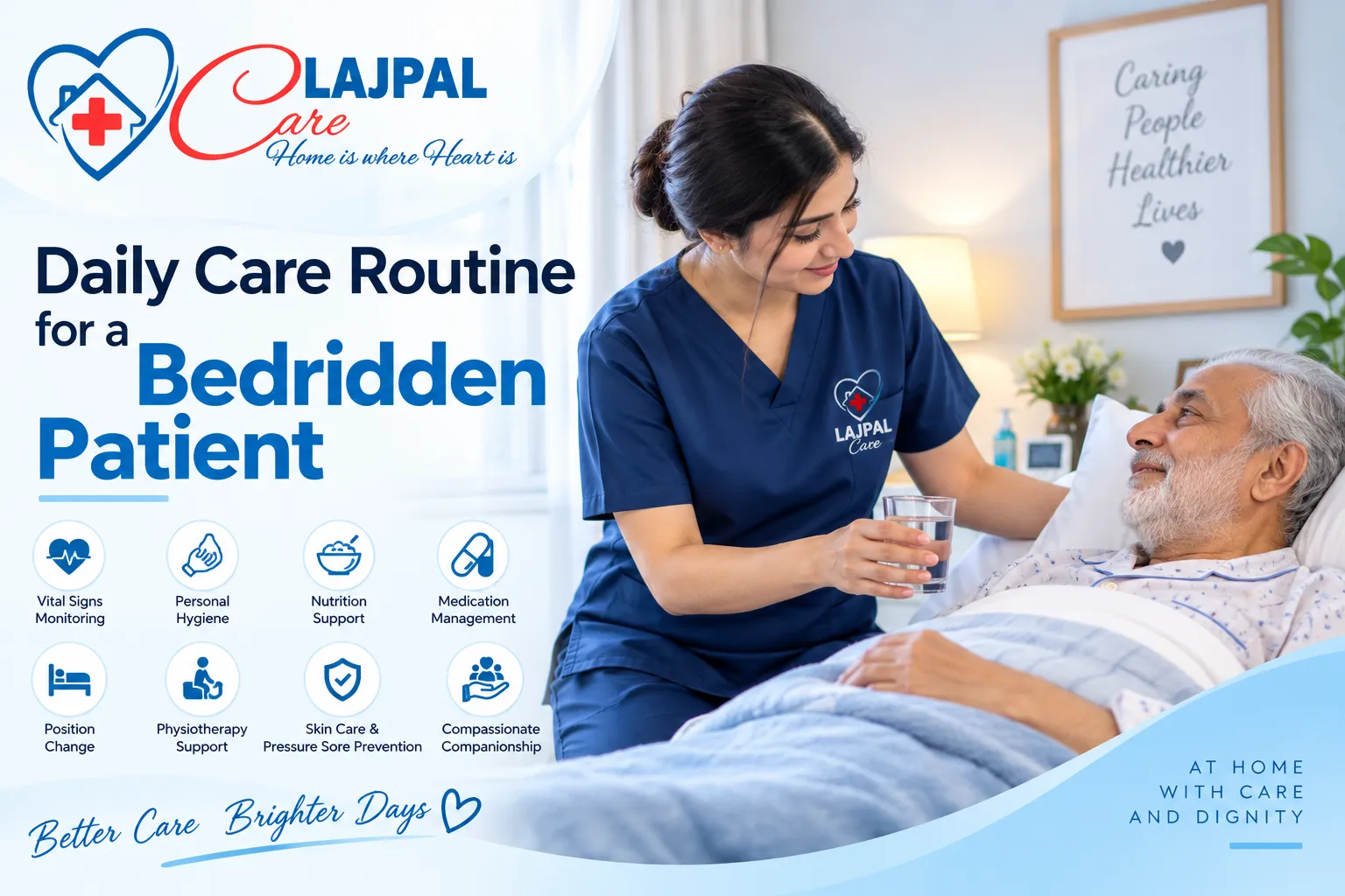 Daily Care Routine for a Bedridden Patient Bahria Town Rawalpindi | Lajpal Care
